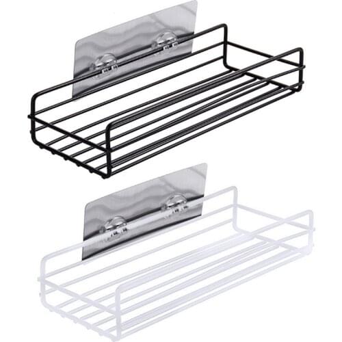 Stainless Steel Bathroom Shower Shelf Non Rust Soap Shampoo Tray Storage Rack Holder Organizer Suction Cup Basket Tidy Caddy