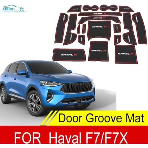 Anti-Slip Gate Slot Cup Mat For Haval F7 F7X 2019 2020 2021 Interior Accessories Door Groove Pad Car Styling Stickers