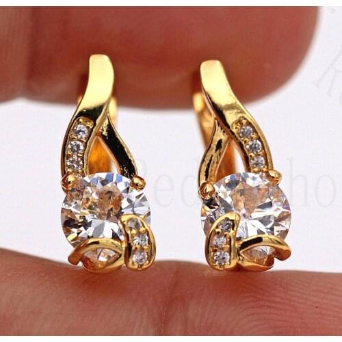 New Arrival Hoop Earrings for Women Irregular Earring with Round Zircon Luxury Jewelry for Wedding Party Anniversary Gift