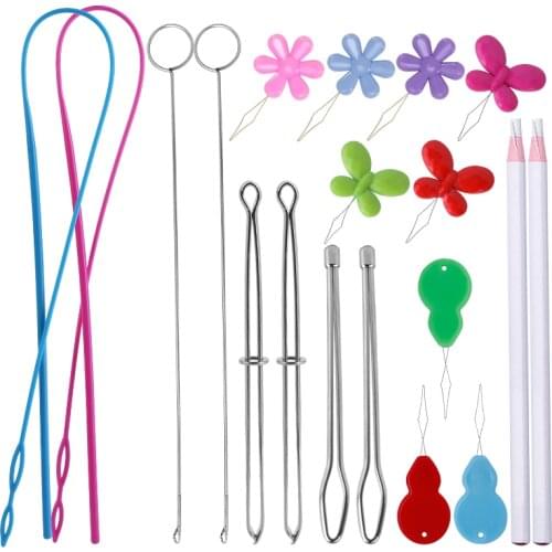 Nonvor Sewing Tool Kit Include Threader Sewing Loop Turner Drawstring Threader Tweezers and Sewing Pen for Easy Sewing Work