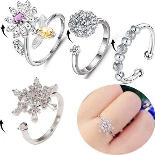 UBUTERFLY Rings With Cubic Zirkonia For Women