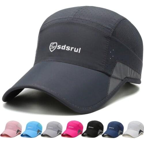 Unisex Summer Quick Drying Mesh Baseball Cap Adjust Sports Caps for Men Womens Breathable Sun Hat Trucker Snapback Peaked Cap