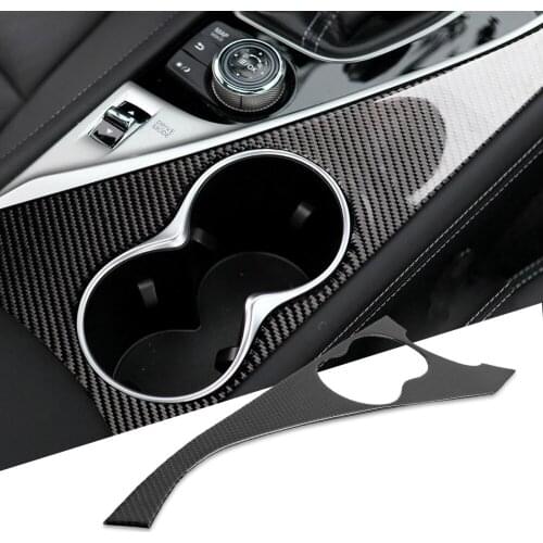 Anti-scratch Interior Carbon Fiber Water Cup Holder Panel Cover for Infiniti Q50