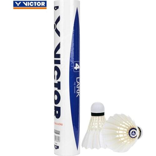 2018 100% Genuine Victor Lark 4 Shuttlecocks Badminton Shuttle Duck Feather Ball For training
