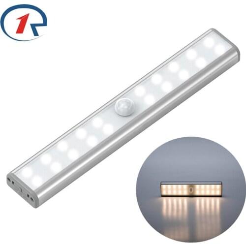 ZjRight Led Tube lamp USB Rechargeable battery PIR sensor cabinet Auto Motion Kitchen bedroom Wardrobe indoor Stair wall lights