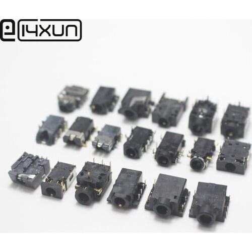 1/2pcs 3.5mm Stereo Jack 3.5 Socket Audio Jack Connector PCB Board Black Panel Mount Female Parts for Laptop Computer