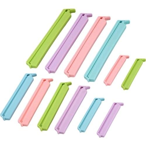 12x Kitchen Plastic Storage Food Snack Seal Sealing Bag Clips Sealer Clamp S,M,L
