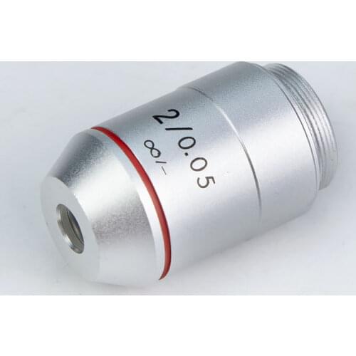 1X 2X Universal 195 Infinity Objective Lens Metal Body Optical Glass Biological Microscope Accessories