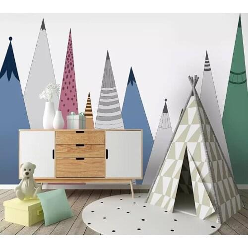 3D Cartoon Wallpaper Modern Simple Children Kids Bedroom Kindergarten Backdrop Wall Painting Photo Wall Paper For Wall 3 D Mural