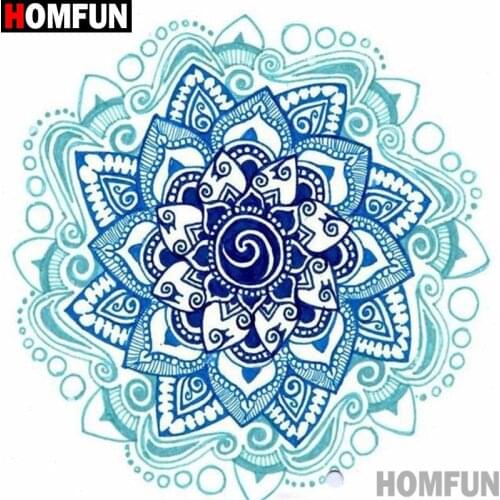 HOMFUN Full Square/Round Drill 5D DIY Diamond Painting "Mandala flower" 3D Embroidery Cross Stitch 5D Decor Gift A16704