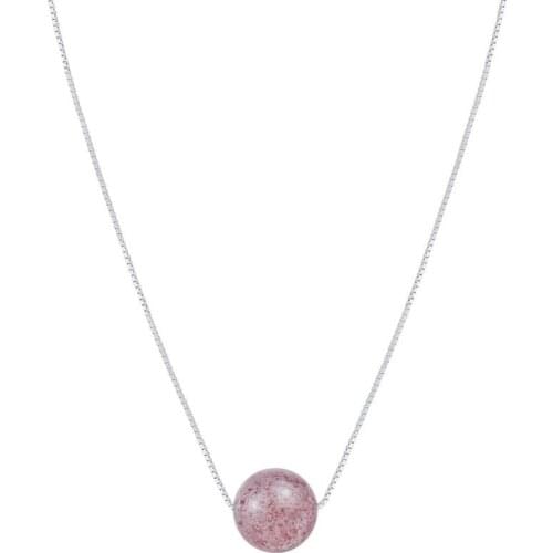 ANIWON/Women Girls Ball Crystal Necklace Retro Fake Crystal Chain Necklace Clavicle Necklace Sweet Necklace Jewelry Accessories