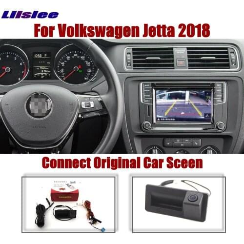 Auto Rear Camera For Volkswagen VW Jetta 2018 2019 2020 Original Car Screen Upgrade Reverse Dynamic Trajectory Trunk Handle CAM