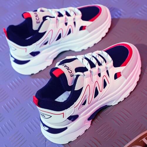 Basket Femme 2021 Platform Women Sport Tennis Shoes Breathable Mesh Cloth Chunky Sneakers Fitness Female Footwear Tenis Feminino