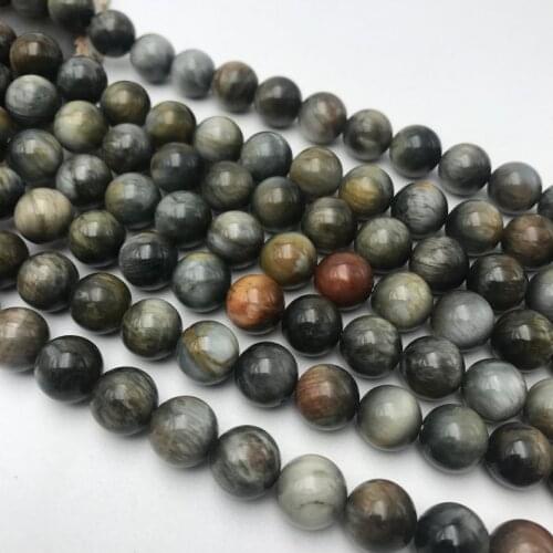 Multi Hawks Eye Beads,Mixed Gray Cats eye 6MM 8MM 10MM 12MM Round Multi Stone Loose Beads for jewelry 15.5"
