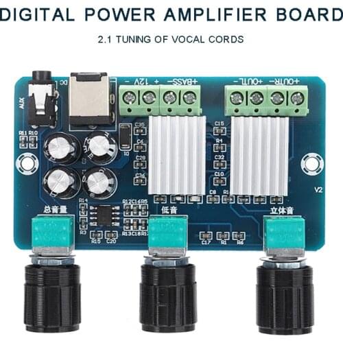 For Home Theater Amplifiers 1pc DC 12V XH-A355 Class D YDA138 Digital Amplifier Board 2*15W+30W Stereo Audio AMP Module Mayitr