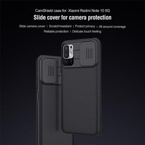For Xiaomi Redmi Note 10 5G Case NILLKIN Slide Cover Camera Protection Case For Xiaomi Redmi Note 10 5G Cover Anti-skid