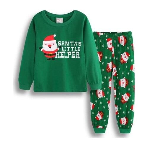 Home Service Suit Pajamas Cartoon Reindeer Christmas New Year Baby Boy Girl Pajamas Suit Pajamas Childrens Clothing