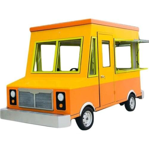 Fast Food Van in India Electrical Snack Carts Square Shape Mobile Ice Cream Trucks