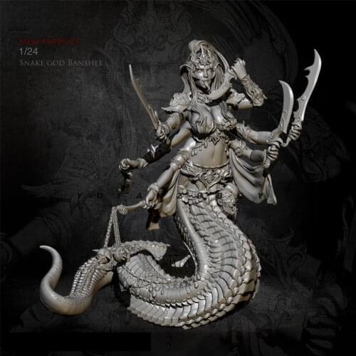 75mm Snake Demon Resin Figure 1/24 Scale Model Kit Assembly Models Resin Kit Colorless Self-Assembled Toys TD-2277