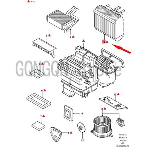 CAR evaporator For dMo nd eoM etr ost ar Heater Air-conditioning evaporator Heating water tank evaporator core