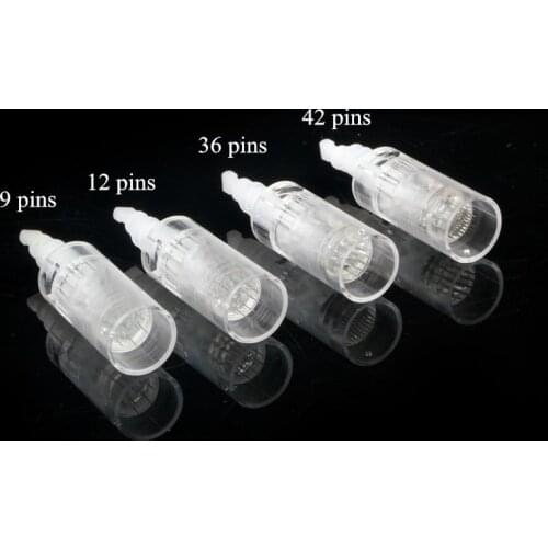 50pieces 9/12/36/42 pin cartridges for dr pen, anti aging micro-needles replaced cartridge for meso derma pen Dermaroller