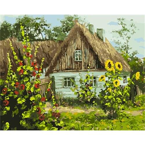 DRAWJOY Framed Pictures DIY Painting By Numbers Home Decoration For Living Room DIY Digital Canvas Oil Painting