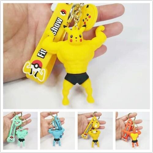 Pokemon Hercules Pikachu Keychain Anime Female Couple Cartoon Cute Pikachu Key Students Gift Chain Bag Pendant Key Chain Toys