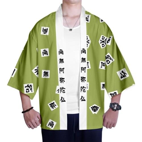 Ghost Blade Casual 3D Kimono Fashion Japanese Style Kimono Pop Seven-Sleeve Cardigan Autumn Summer Demon Slayer Top