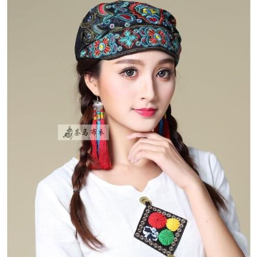 Chinese style, ethnic style, embroidered hat, childrens Retro Yang Lipings design of sun protection headgear, headscarf hat, l