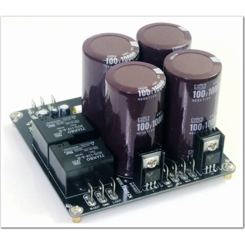 Assembled 4*10000uF 100V power supply board rectifier filter speaker protection