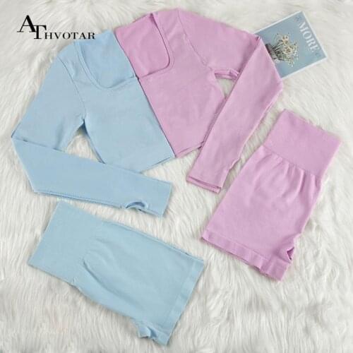 Yoga Outdoors Womens Tracksuit Sport Women Fitness Solid Womens Suit Tummy Control Vital Sexy Crop Top Running Womens Shorts