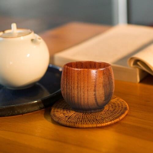 Natural Jujube Green Tea Cup Handmade Wooden Cup Natural Wooden Breakfast Containers Green Tea Cup Wooden Cup Diameter 4.5cm
