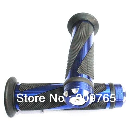 1 Pair Blue Universal MOTORCYCLE RUBBER 7/8" HAND GRIPS FOR Honda CBR 600 900 1000 CB400 CRF Yamaha Suzuki Kawasaki GSX-R Bandit