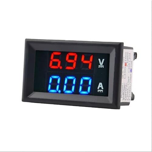 1pcs Mini Volt Meter Digital Current Surface Board Volt Meter Detector Test Dual LED 0.56 Inch Automatic Display Volt Meters