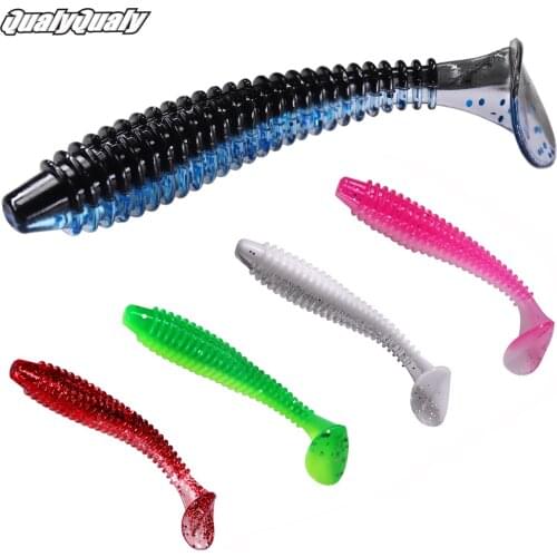 10pcs/30pcs Soft Worm Fishing Lures 50mm 70mm Bass Shad Lure Soft Swimbaits For Fishing
