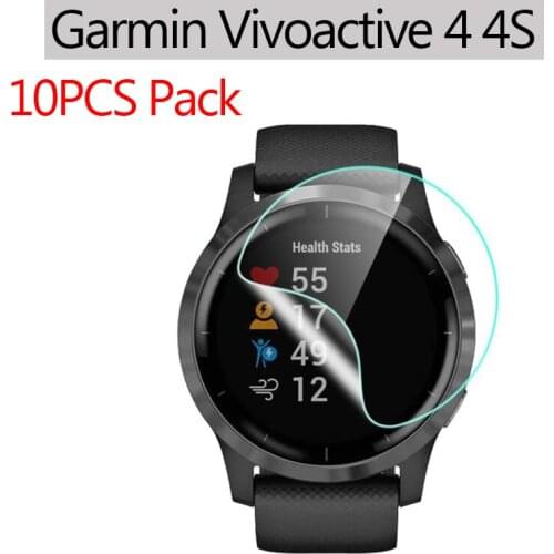 10PCS pack For garmin vivoactive 4 4s Screen Protector TPU Soft cover film waterproof /scratch-resistant vivoactive4 Protectors