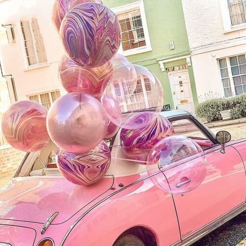 20pcs 22 Inch 4D Agate Color Marble Aluminum Film Balloon Wedding Birthday Party Decoration Balloon Color Cloud Foil Balloon