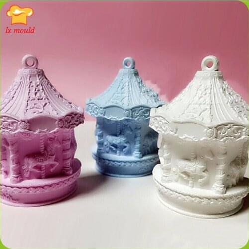 2D Carousel Mould Gypsum Aromatherapy Molds Handmade Soap Candle Moulds