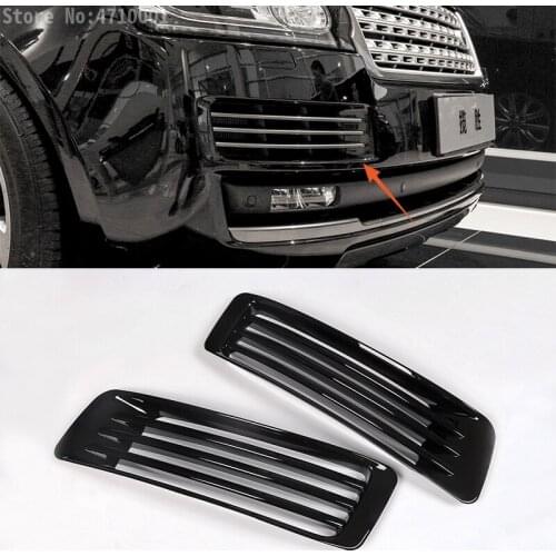 ABS Chrome Car Head Front Fog Light Grille Frame Cover Trim 2pcs For Land Rover Range Rover Vogue LR405 2013-2017 Car-Styling