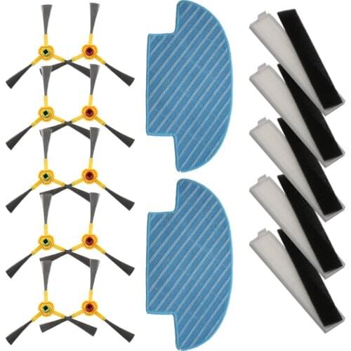Side brush + hepa filter sponge + mop cloth for Ecovacs Deebot Slim2 DA60 D36A SLIM2 vacuum cleaner accessories replacement