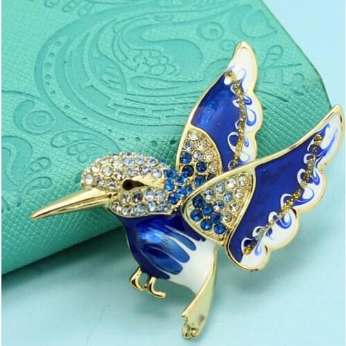 Enamel Brooch Bouquet For Women Gifts Cute Bird Animal Broaches Shiny Brand Gold Enamel Brooches For Men Bijoux