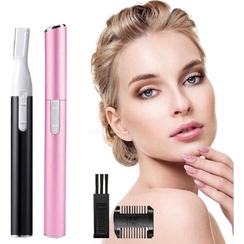 Electric Painless Eyebrow Shaper Epilator Pen Razor Lady Trimmer Shaver Portable Women Body Shaver Men Nose Hair Facial Trimmer