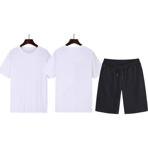2021 mens summer sports suit fashion shorts suit short-sleeved shorts casual wear fitness clothes mens cropped pants suit