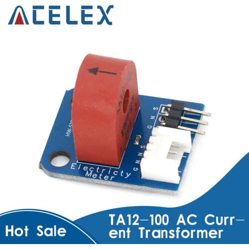 Analog Current Meter Module AC 0~5A Ammeter Sensor Board for Arduino Based On TA12-100 3PIN Interface Sensor Brick 5V I/O DIY