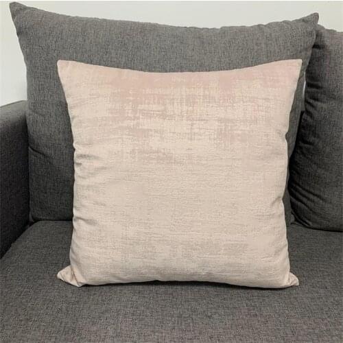 Embossing Sofa Pillowcase Home Decorative Velvet Printing Pink Cushion Cover Home Decoration
