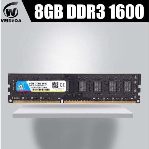 VEINEDA ram ddr3 1333MHZ 2gb 4gb 8gb ram memory ddr3 For dimm ddr3 ram memory compatible all Intel AMD Desktop PC3-10600 240pin