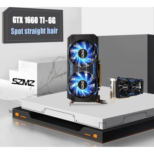SZMZ GTX 1660 Super E-sport 6GD6 Graphic Card Nvidia GDDR6 GPU 192bit Video Gaming 12nm RGB Lighting Video Card For PC Computer