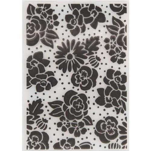 Plastic Embossing Folder 3D Flower Pattern Background Embossing Template DIY Paper Crafts Scrapbooking Template Molds