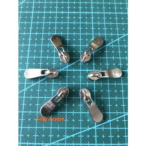 50pcs/lot Thicken Zipper Sliders Zipper Puller Zipper Head For #3 Nylon Zipper Zipper