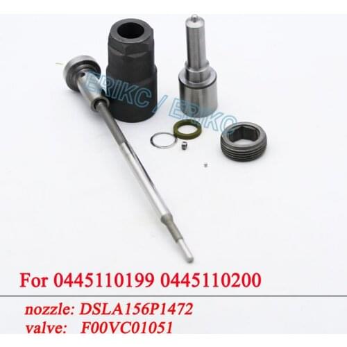 A6110701787 Diesel Injector Repair Kit Nozzle DSLA156P1472 Fuel Valve F00VC01051 For BOSCH MERCEDES-BENZ 0445110199 0445110200